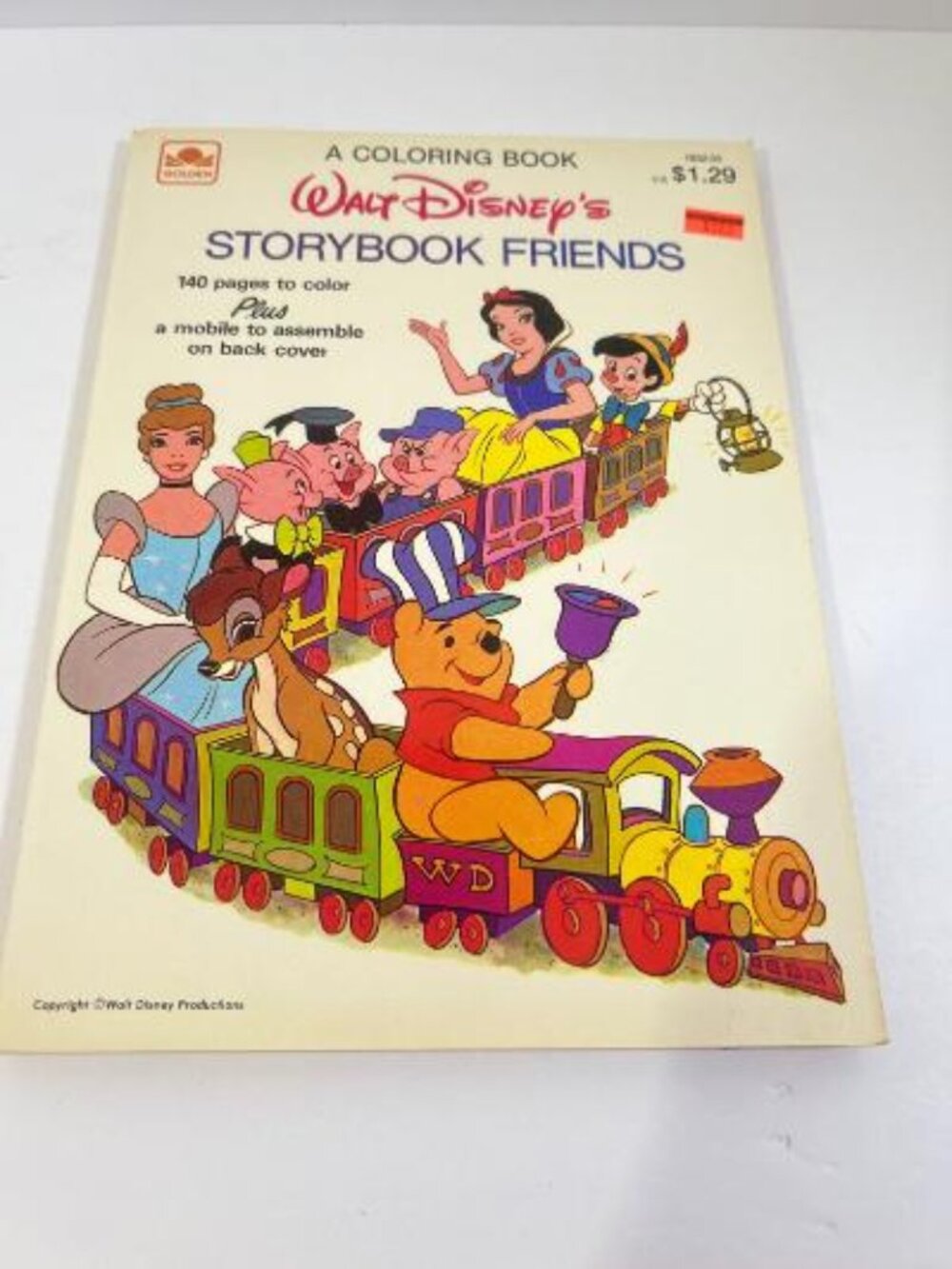 A Coloring Book Walt Disney's Storybook Friends 1981 Vintage 80's Golden